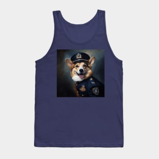 Police Officer Corgi Tank Top